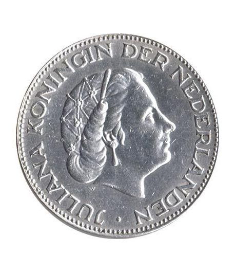 Moneda de plata 2,5 Gulden Holanda 1959