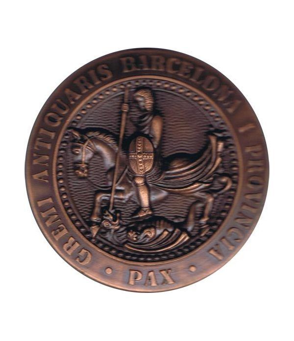 Medalla I Exposición de Anticuarios en Barcelona 1975. Bronce.