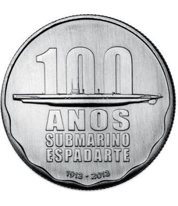 Portugal 2.5 Euros 2013 100 Años Submarino Espadarte.