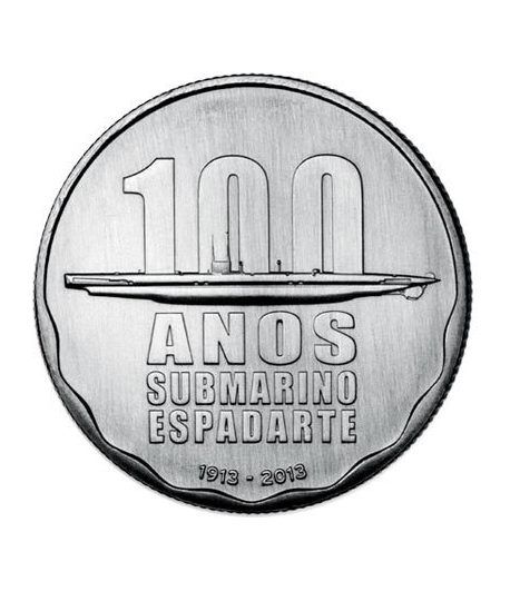 Portugal 2.5 Euros 2013 100 Años Submarino Espadarte.