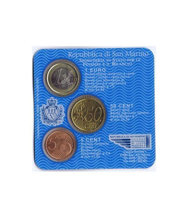 Cartera oficial euroset San Marino 2006 (3 monedas)