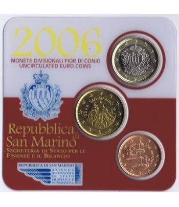 Cartera oficial euroset San Marino 2006 (3 monedas)