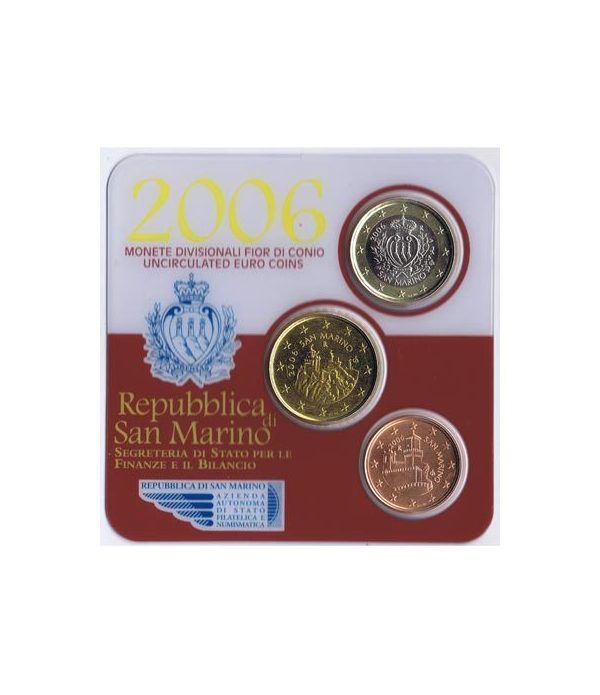 Cartera oficial euroset San Marino 2006 (3 monedas)