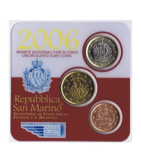 Cartera oficial euroset San Marino 2006 (3 monedas)