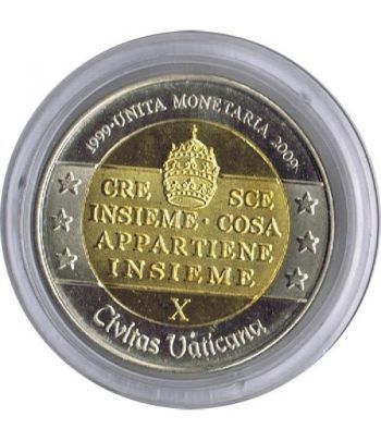 Euro prueba Vaticano 2 euros 2009 Unidad Monetaria. Proof.