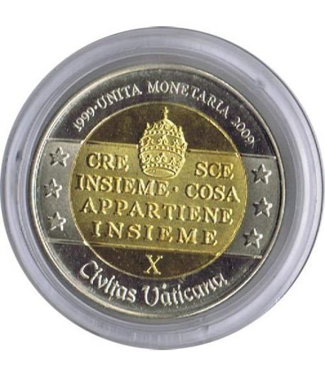 Euro prueba Vaticano 2 euros 2009 Unidad Monetaria. Proof.