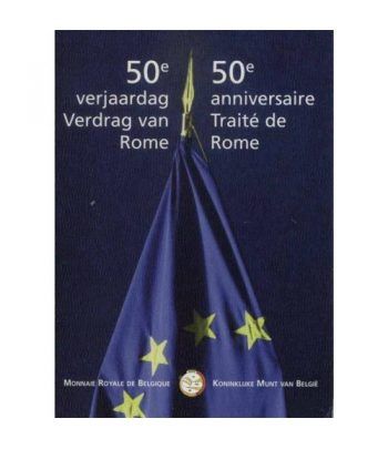 moneda Bélgica 2 euros 2007 Tratado de Roma. Estuche.