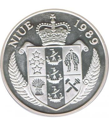 Moneda de plata 50 Dolares Niue 1989. Barcelona 1992.