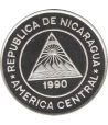 Moneda de plata 10000 Cordobas Nicaragua 1990. Ciclismo.