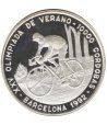 Moneda de plata 10000 Cordobas Nicaragua 1990. Ciclismo.