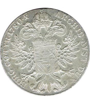 Moneda de plata de Austria 1 Thaler año 1780 Reacuñación