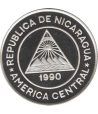 Moneda de plata 10000 Cordobas Nicaragua 1990. Hípica.