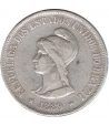 Moneda de plata 500 Reis Brasil 1889.