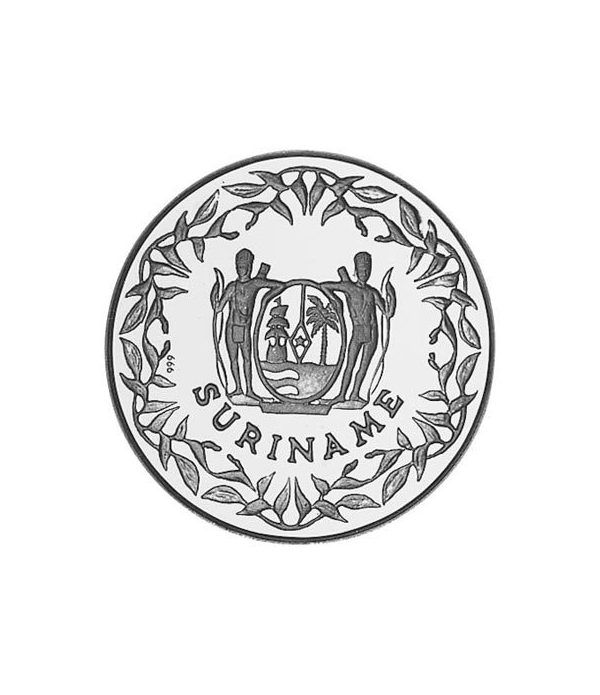 Moneda de plata 100 Guilders Suriname 1992. Barcelona 1992.  - 2