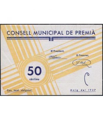 (1937) 50 centims Consell Municipal de Premia. SC