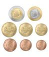 monedas de Letonia 2014. 8 monedas euro.
