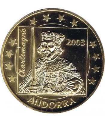 Euro prueba Andorra 5 euros 2003 Carlomagno.