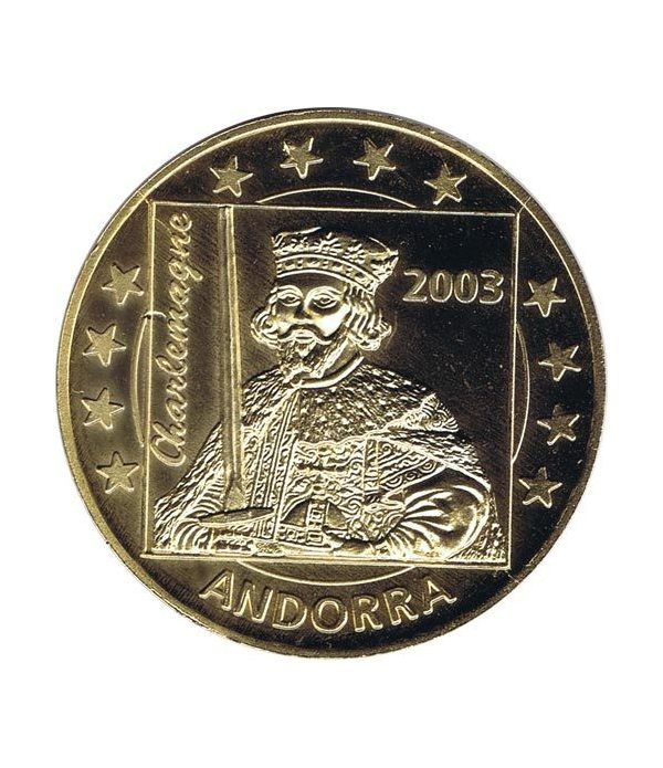 Euro prueba Andorra 5 euros 2003 Carlomagno.  - 4