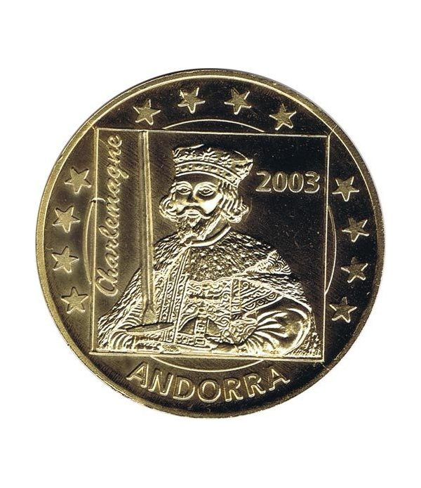 Euro prueba Andorra 5 euros 2003 Carlomagno.