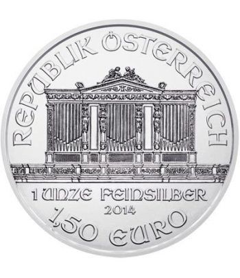 Moneda onza de plata 1,5 euros Austria Filarmonica 2014