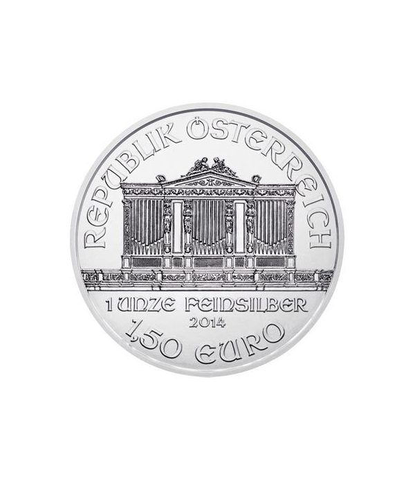 Moneda onza de plata 1,5 euros Austria Filarmonica 2014