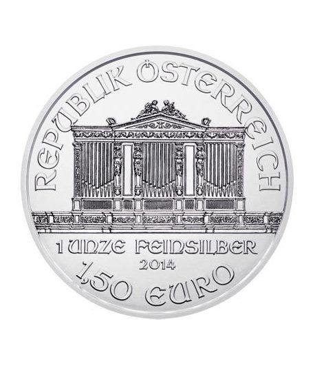 Moneda onza de plata 1,5 euros Austria Filarmonica 2014