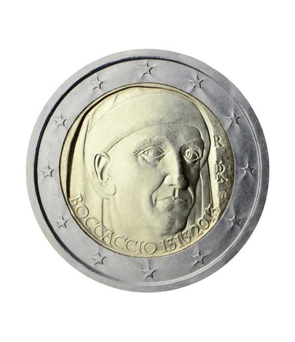 moneda conmemorativa 2 euros Italia 2013. Boccaccio.