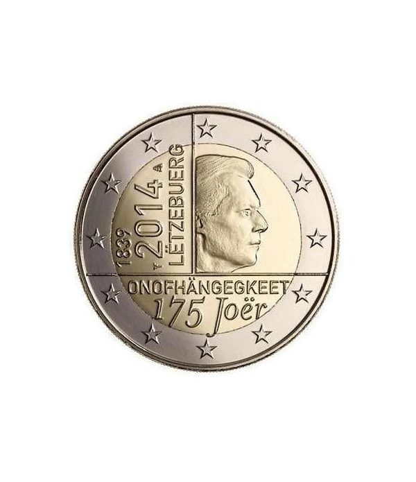 moneda conmemorativa 2 euros Luxemburgo 2014. Independencia.