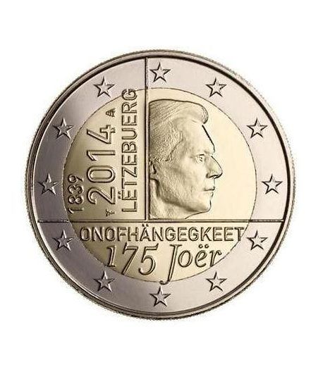 moneda conmemorativa 2 euros Luxemburgo 2014. Independencia.