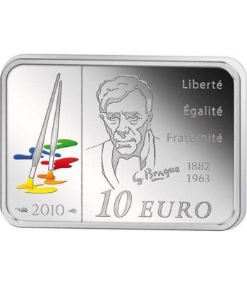 Francia 10 € 2010 Georges Braque. Plata Proof.