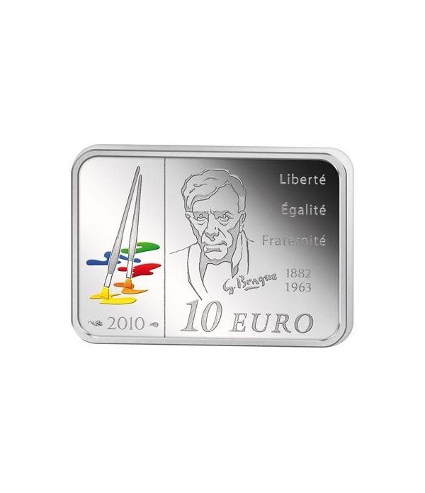 Francia 10 € 2010 Georges Braque. Plata Proof.