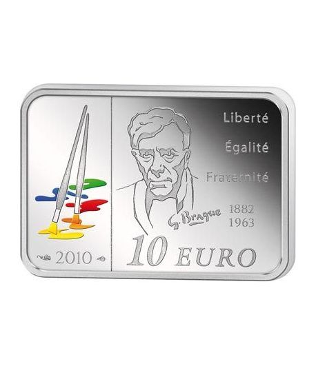 Francia 10 € 2010 Georges Braque. Plata Proof.