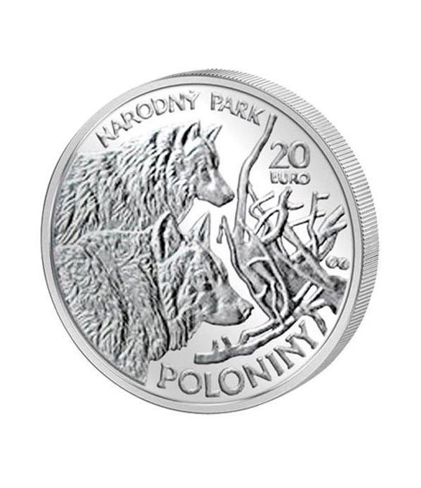 moneda Eslovaquia 20 Euros 2010 Parque Nacional Poloniny. Plata