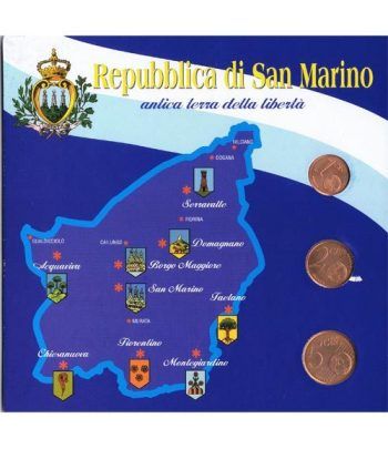 monedas euro serie San Marino 2006 (1-2-5 centimos blister)