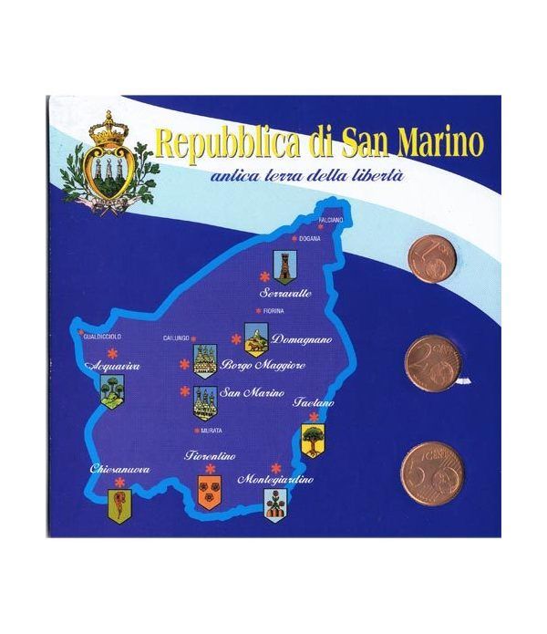 monedas euro serie San Marino 2006 (1-2-5 centimos blister)  - 2
