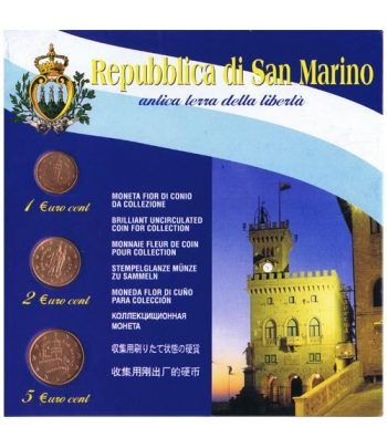 monedas euro serie San Marino 2006 (1-2-5 centimos blister)