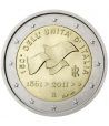 moneda conmemorativa 2 euros Italia 2011. Blister.