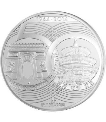 Francia 10 € 2014 50º Años Relaciones Francia-China. Plata.