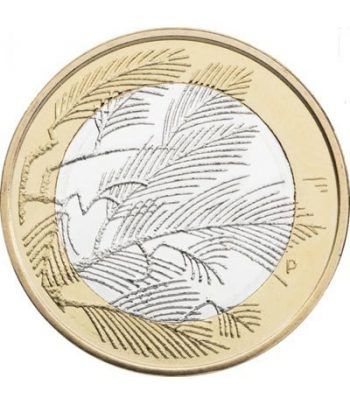 moneda Finlandia 5 Euros 2014. Naturaleza. Desierto