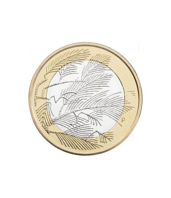 moneda Finlandia 5 Euros 2014. Naturaleza. Desierto