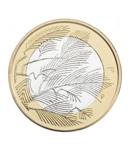 moneda Finlandia 5 Euros 2014. Naturaleza. Desierto