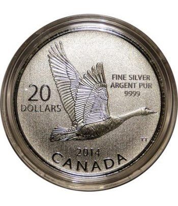 Moneda de plata 20$ Canada Ganso de Canada 2014