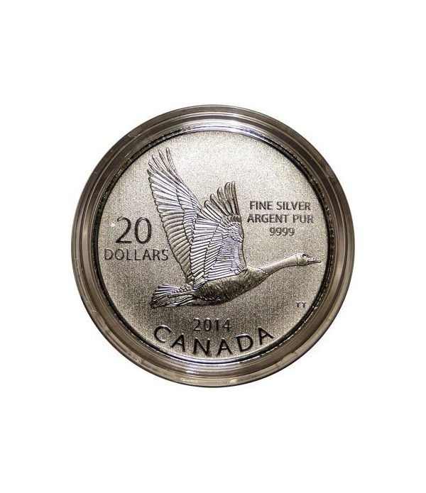 Moneda de plata 20$ Canada Ganso de Canada 2014