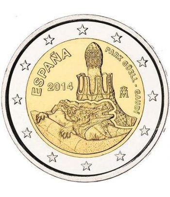 moneda conmemorativa 2 euros España 2014 Park Güell-Gaudí.