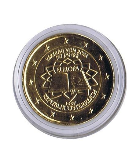 moneda Austria 2 euros 2007 Tratado de Roma. Chapada oro.