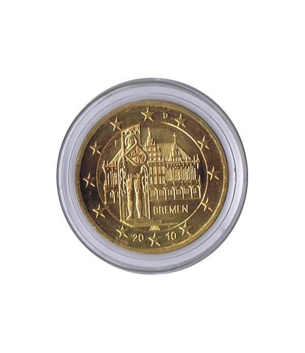 moneda conmemorativa 2 euros Alemania 2010. Chapada oro.