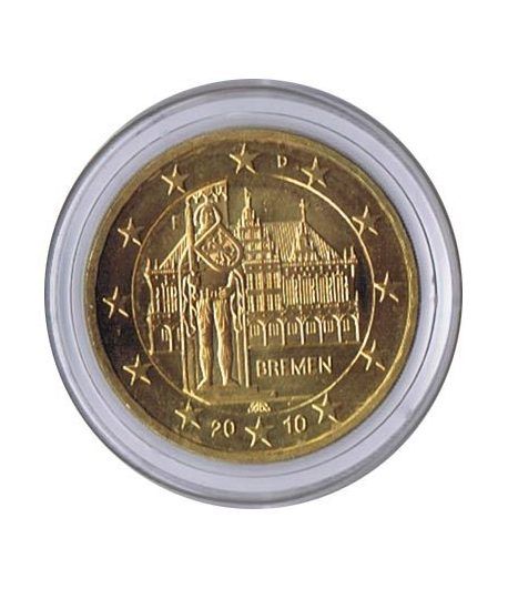 moneda conmemorativa 2 euros Alemania 2010. Chapada oro.