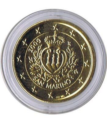 Moneda de 1 euro de San Marino 2009. Chapada oro de 24 kilates