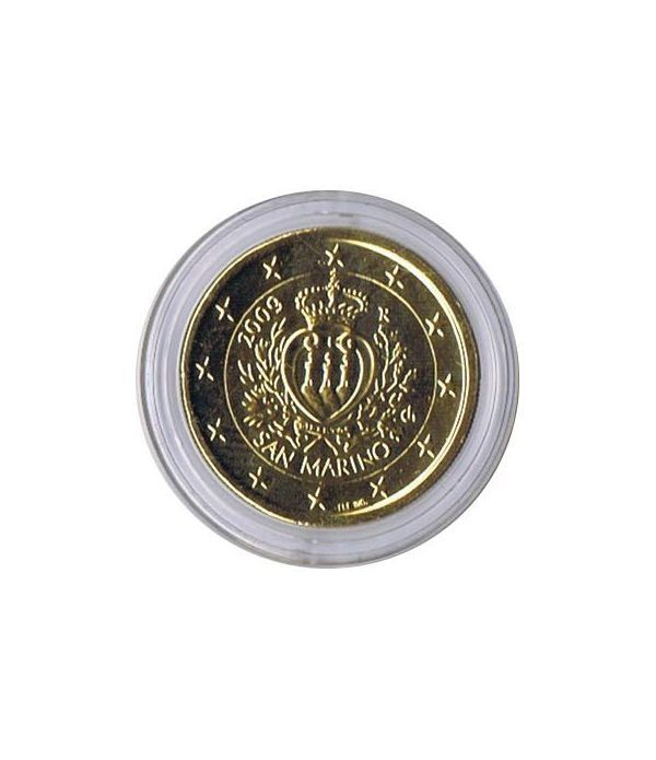 Moneda de 1 euro de San Marino 2009. Chapada oro de 24 kilates  - 2