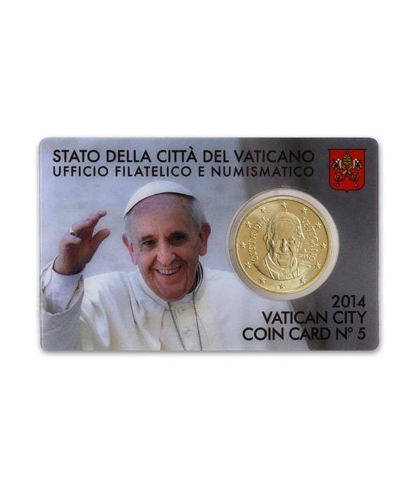 Cartera oficial euroset Vaticano 2014 (moneda 50cts.)  - 4